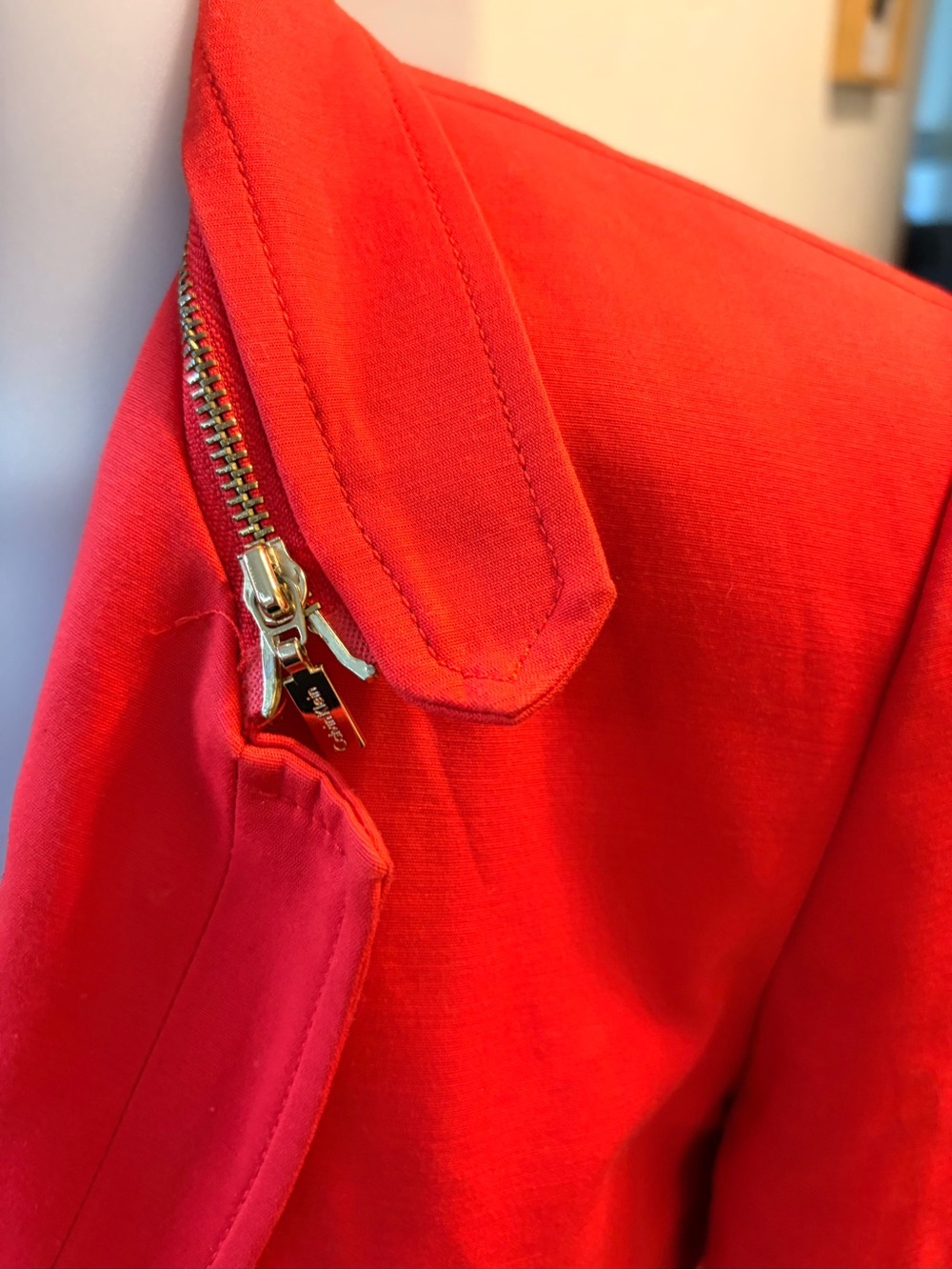 Calvin Klein Red Tailored Single-Button Blazer - Picture 5 of 7